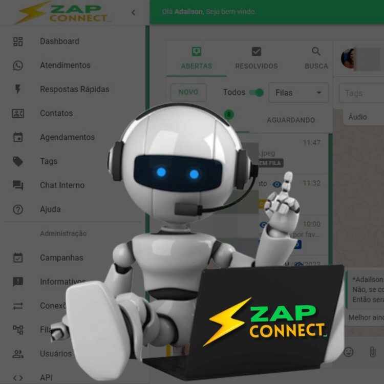 Zap Connect Plataforma de Multi atendimento no WhatsApp